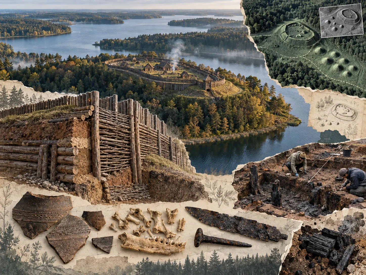 Słowiański gród nad Jeziorem Charzykowskim. Archeolodzy odkryli ślady pożaru i nieznane kurhany
